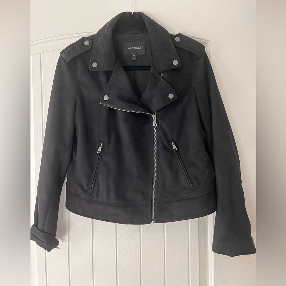 Banana Republic Factory Black Moto Jacket